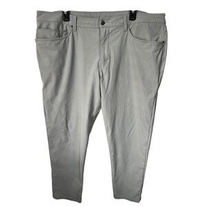 Lululemon Mens Light Gray ABC Pants Size 40 With Back & Front Pockets - Comfy